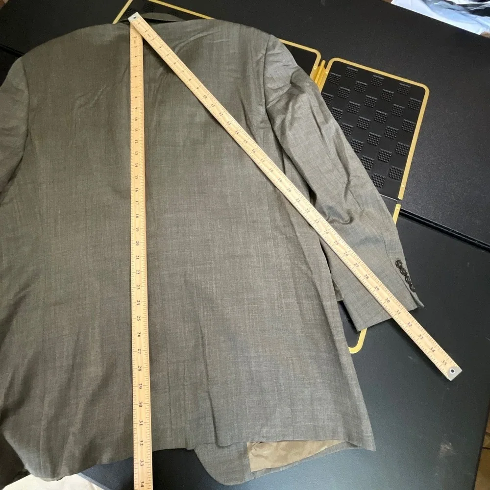 Joseph Abboud Nordstrom Mens‎ 44L Blazer Gray Super 100s Wool 3-Button Casual